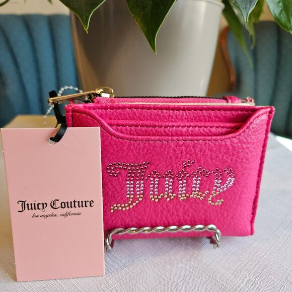 Juicy Couture Handbags - Juicy Couture Hot Pink NWT Wallet/Wristlet Gold Tone 2 Pieces-Item #671